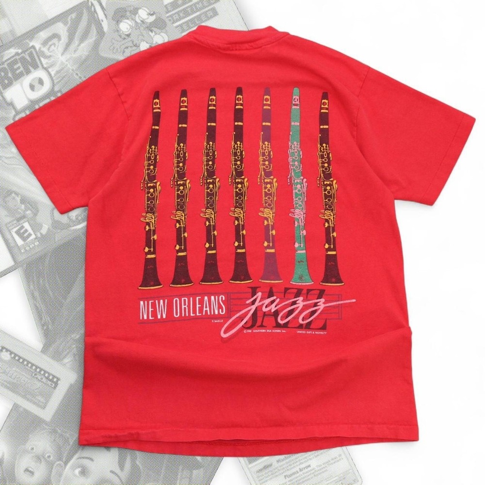 Red True Vintage 80’s New Orleans Jazz Graphic Tee